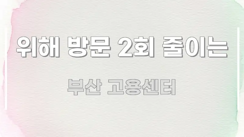 위해 방문 2회 줄이는 명확하게 정리된 정보 카드 디자인 이미지 - 독자 이해를 위한 이미지