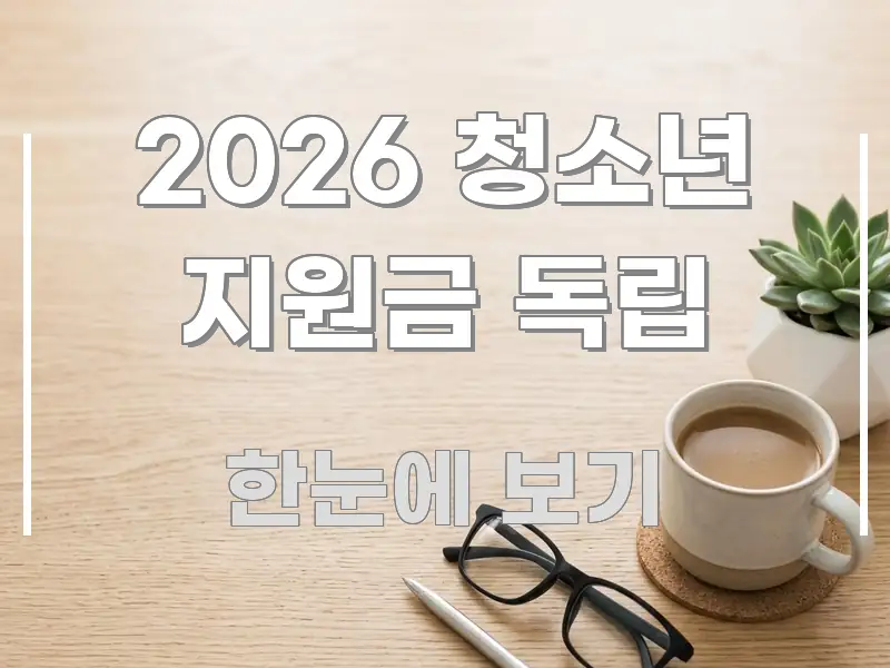 2026 청소년 지원금 독립 전문가가 선별한 미니멀 블로그 썸네일 - 가독성을 높이는 이미지