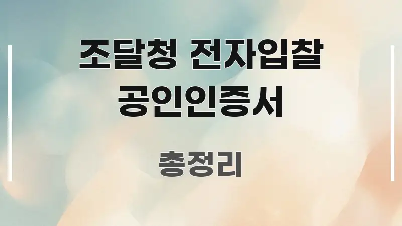 조달청 전자입찰 공인인증서 시선을 사로잡는 블로그 섹션 구분 이미지