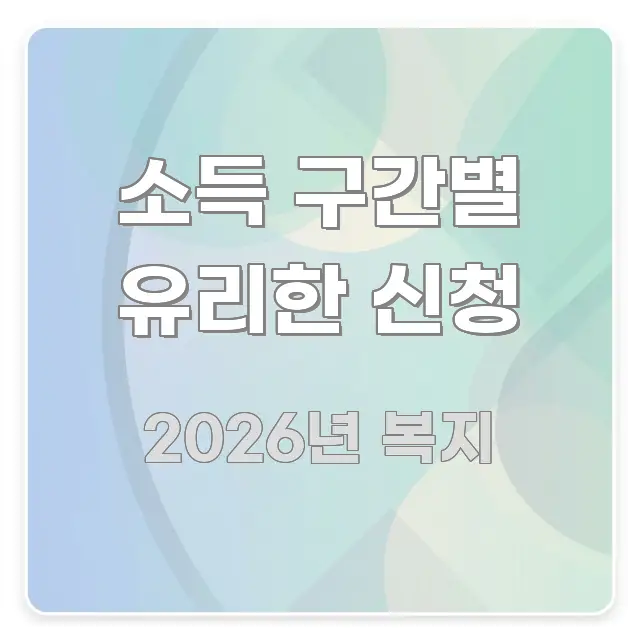 소득 구간별 유리한 신청 핵심 요약 소득 구간별 유리한 신청 핵심 요점 중심의 핵심 정보 비주얼