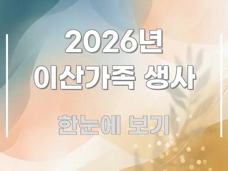 2026년 이산가족 생사 흐름을 잡아주는 심플 타이포그래피 표지
