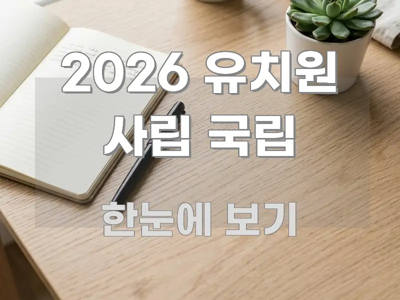 2026 유치원 사립 국립 정보 이미지 2026 유치원 사립 국립 중요 내용만 뽑은 텍스트 포스터 이미지