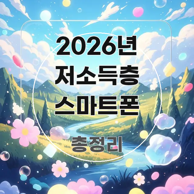 2026년 저소득층 스마트폰 중요 내용만 뽑은 블로그 대표 이미지 - 독자 이해를 위한 이미지
