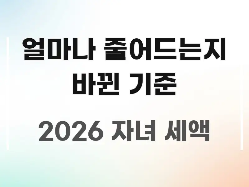 얼마나 줄어드는지 바뀐 기준 한눈에 들어오는 가독성 높은 정보 이미지