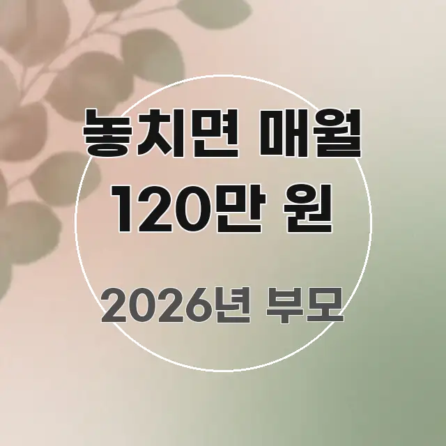 놓치면 매월 120만 원 핵심 요점 중심의 심플 타이포그래피 표지 - 독자 이해를 위한 이미지