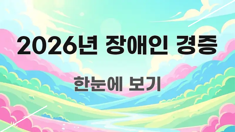 2026년 장애인 경증 직관적으로 이해되는 텍스트 포스터 이미지