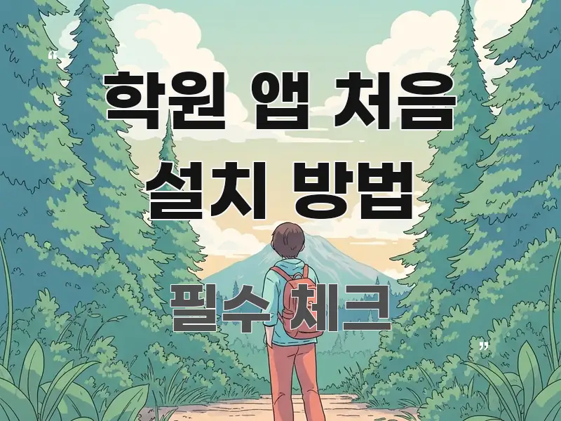 학원 앱 처음 설치 방법 스마트하게 정리된 텍스트 포스터 이미지 - 활용 예시 이미지