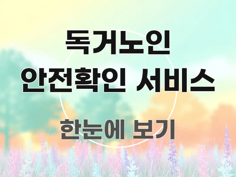 독거노인 안전확인 서비스 쉽게 읽히는 블로그 대표 이미지 - 설명을 돕는 이미지