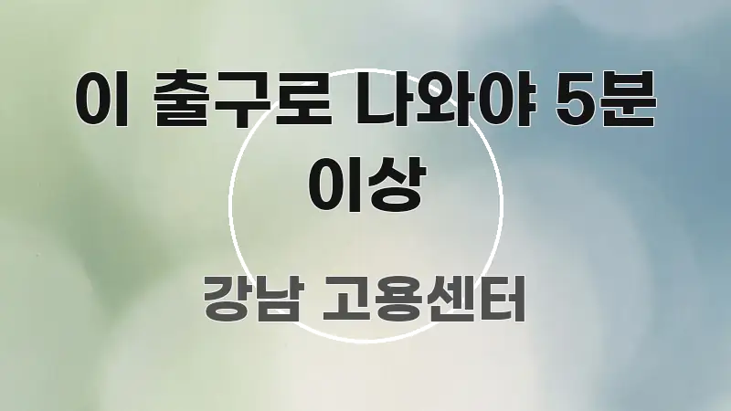 이 출구로 나와야 5분 이상 주요 흐름을 설명한 핵심 요약 디자인 카드 - 본문 내용과 연관된 이미지
