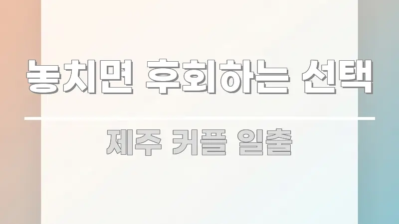 놓치면 후회하는 선택 명확하게 정리된 핵심 정보 비주얼 - 가독성을 높이는 이미지