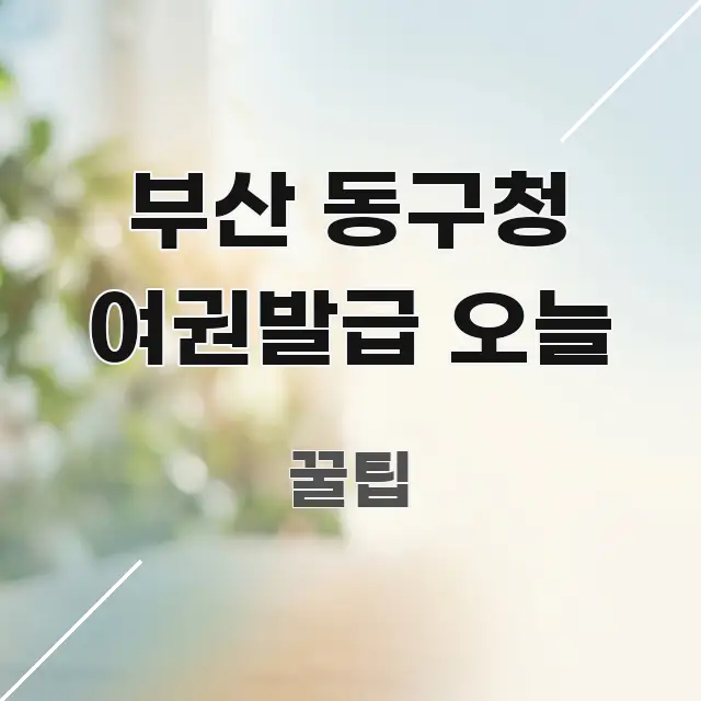 부산 동구청 여권발급 오늘 핵심 내용을 정리한 글 소개 썸네일 이미지