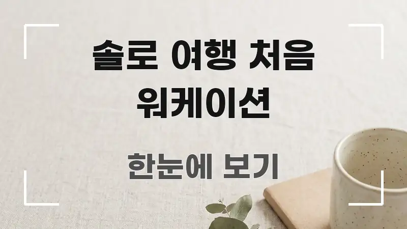 솔로 여행 처음 워케이션 전문적으로 분석한 블로그 헤더 이미지