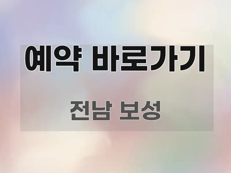 예약 바로가기 구조적으로 정리된 카드뉴스 스타일 이미지 - 설명을 돕는 이미지