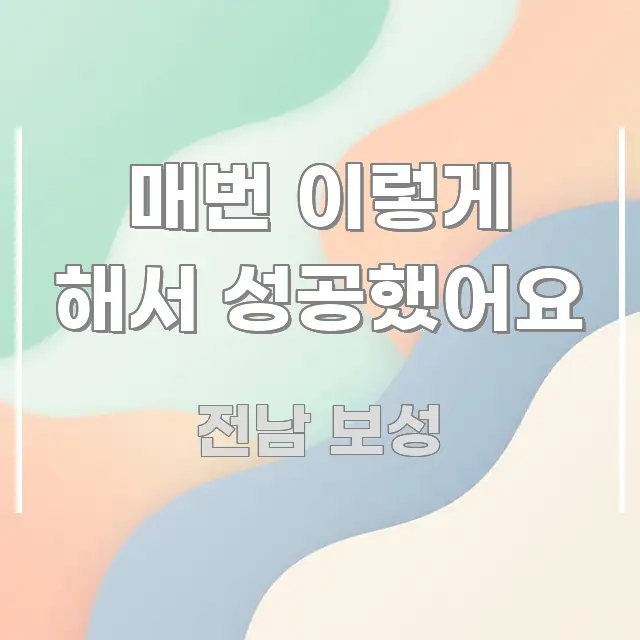 매번 이렇게 해서 성공했어요 전문적으로 분석한 카드뉴스 스타일 이미지 - 설명을 돕는 이미지