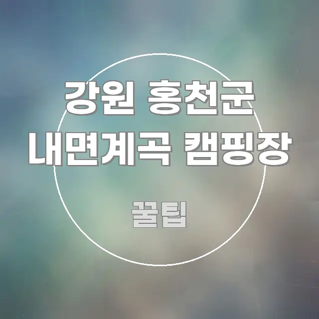 강원 홍천군 내면계곡 캠핑장 핵심 정보를 압축한 정보 요약 포스터 - 글 흐름을 돕는 시각 자료