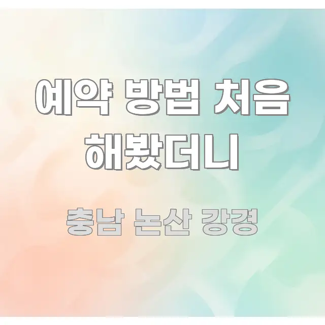 예약 방법 처음 해봤더니 핵심 개념을 담은 심플 타이포그래피 표지 - 설명을 돕는 이미지