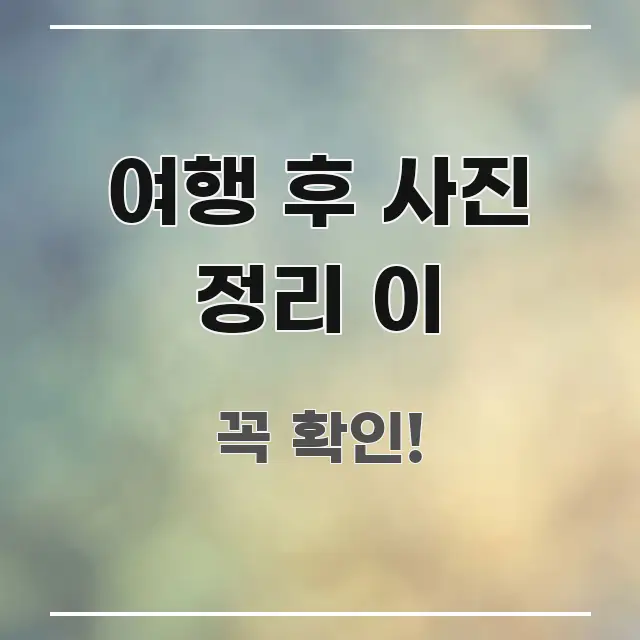 여행 후 사진 정리 이 심플하고 명확하게 정리한 정보 카드 디자인 이미지 - 활용 예시 이미지