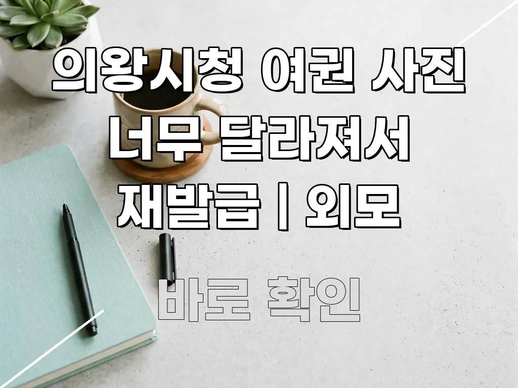 의왕시청 여권 사진 너무 달라져서 재발급 | 외모 한눈에 들어오는 블로그용 카드뉴스 썸네일 - 참고용 이미지