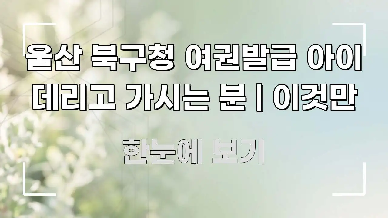 울산 북구청 여권발급 아이 데리고 가시는 분 | 이것만 핵심 요점 중심의 블로그 섹션 구분 이미지 - 가독성을 높이는 이미지
