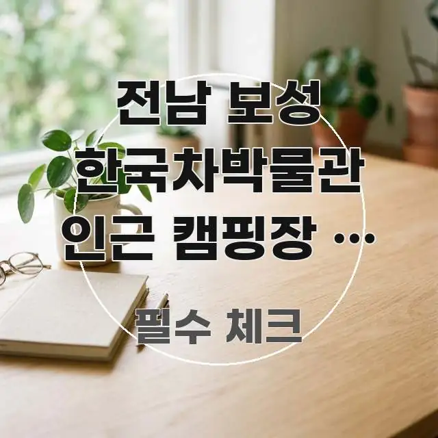전남 보성 한국차박물관 인근 캠핑장 봄 예약, 매번 중요 내용만 뽑은 모던 카드뉴스 디자인 - 참고용 이미지