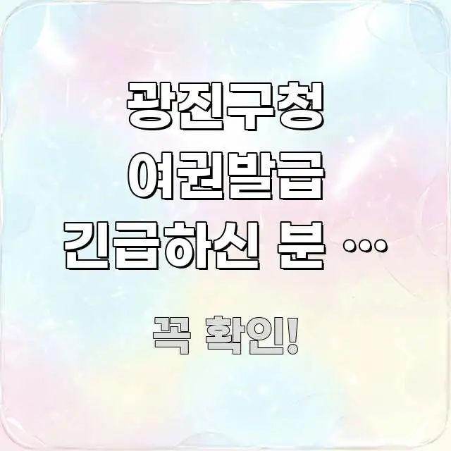 광진구청 여권발급 긴급하신 분 | 지금 당장 이것부터 검증된 정보로 구성된 정보 전달형 표지 이미지