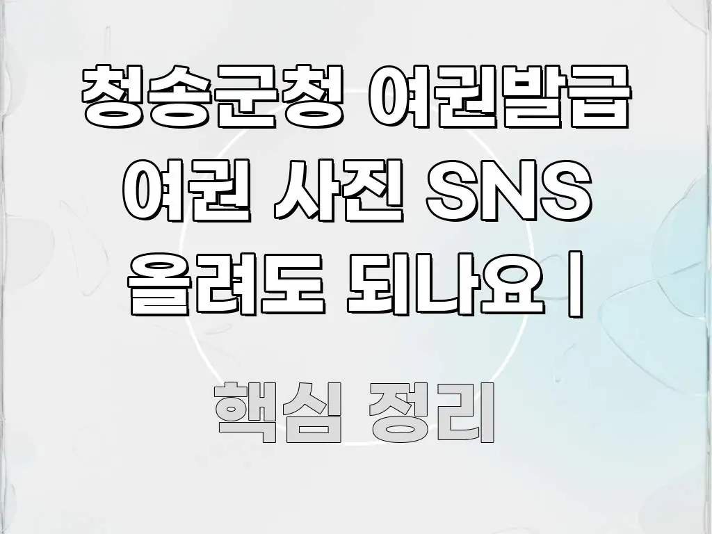 청송군청 여권발급 여권 사진 SNS 올려도 되나요 | 중요 내용만 뽑은 텍스트 중심 디자인 표지