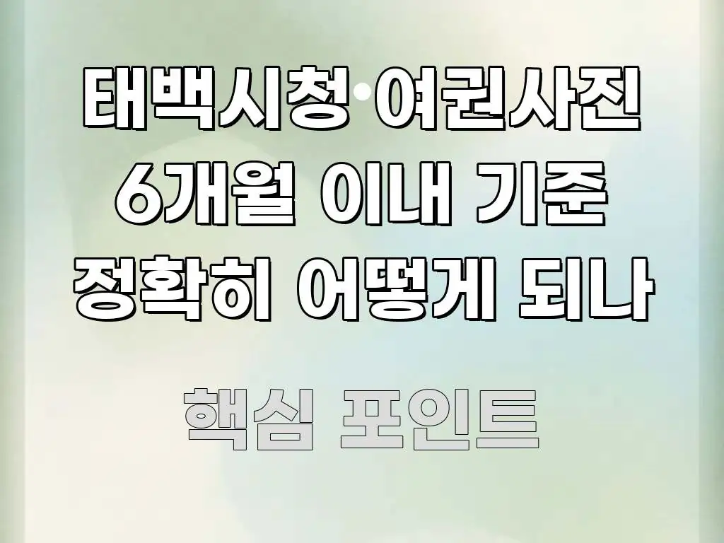 태백시청 여권사진 6개월 이내 기준 정확히 어떻게 되나 검증된 정보로 구성된 텍스트형 카드뉴스 표지 이미지 - 내용 요약을 위한 이미지