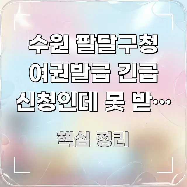 수원 팔달구청 여권발급 긴급 신청인데 못 받는 경우 | 한 번에 이해되는 블로그 대표 이미지 - 활용 예시 이미지