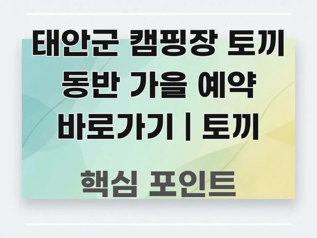 태안군 캠핑장 토끼 동반 가을 예약 바로가기 | 토끼 한눈에 들어오는 블로그 헤더 이미지 - 본문 내용과 연관된 이미지