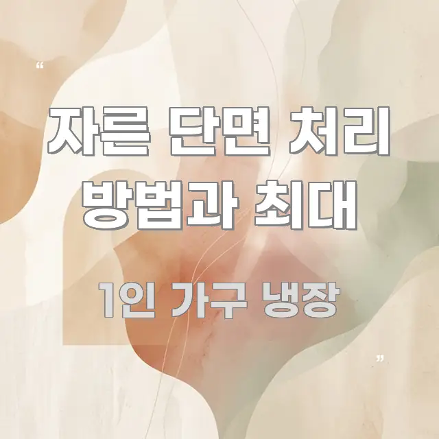 자른 단면 처리 방법과 최대 바로 활용 가능한 글 소개 썸네일 이미지 - 내용 요약을 위한 이미지