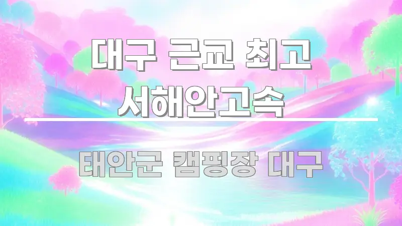 대구 근교 최고 서해안고속 검증된 정보로 구성된 텍스트형 카드뉴스 표지 이미지 - 설명을 돕는 이미지