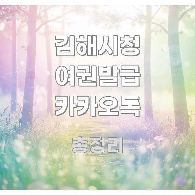 김해시청 여권발급 카카오톡 주요 포인트를 요약한 블로그용 카드뉴스 썸네일 - 가독성을 높이는 이미지
