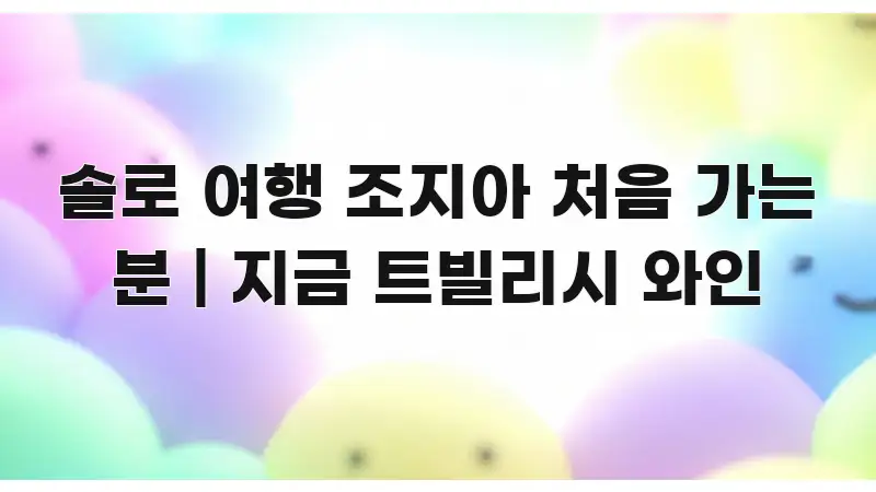 솔로 여행 조지아 처음 가는 분 | 지금 트빌리시 와인 깔끔하게 정리된 가독성 높은 정보 이미지 - 설명을 돕는 이미지