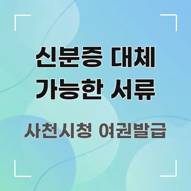 신분증 대체 가능한 서류 시선을 사로잡는 정보 요약 포스터 - 내용 요약을 위한 이미지