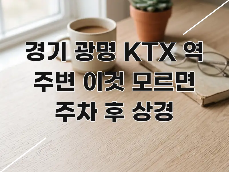 경기 광명 KTX 역 주변 이것 모르면 주차 후 상경 스마트하게 정리된 정보 카드 디자인 이미지 - 활용 예시 이미지