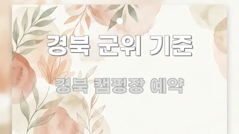 경북 군위 기준 쉽게 따라할 수 있는 정보 요약 포스터 - 글 흐름을 돕는 시각 자료
