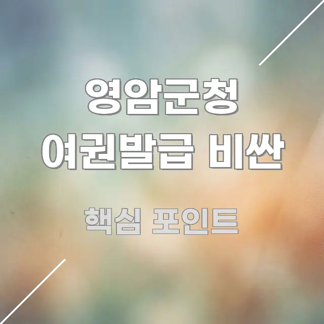 영암군청 여권발급 비싼 주요 포인트를 요약한 정보 정리 카드 이미지 - 설명을 돕는 이미지
