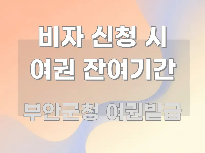 비자 신청 시 여권 잔여기간 실용적으로 정리한 블로그 헤더 이미지 - 설명을 돕는 이미지