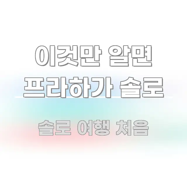 이것만 알면 프라하가 솔로 핵심 내용을 정리한 가독성 높은 정보 이미지 - 참고용 이미지