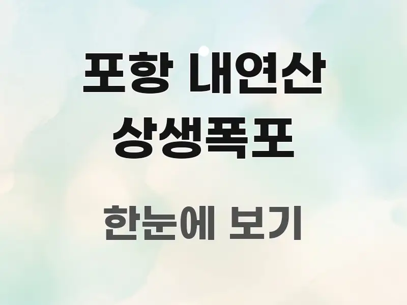 포항 내연산 상생폭포 핵심 정보를 압축한 심플 타이포그래피 표지