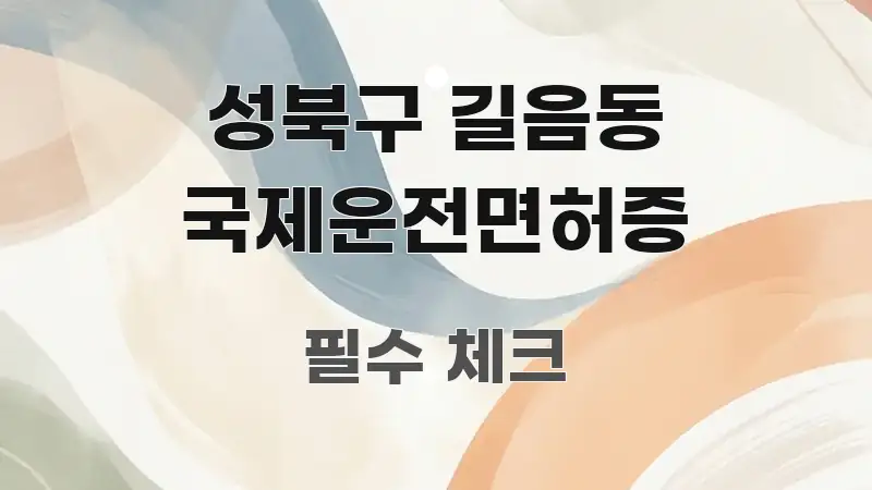 성북구 길음동 국제운전면허증 이해하기 쉬운 핵심 요약 디자인 카드 - 글 흐름을 돕는 시각 자료