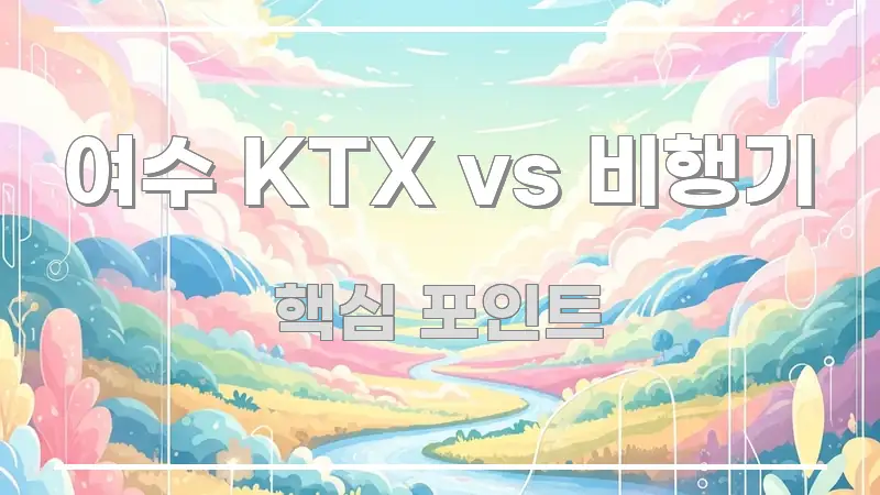 여수 KTX vs 비행기 한 번에 이해되는 읽기 좋은 정보 카드 - 활용 예시 이미지