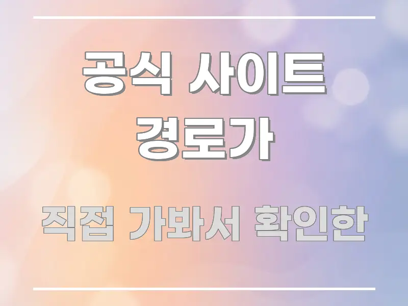 공식 사이트 경로가 핵심 정보 중심의 블로그 섹션 구분 이미지 - 독자 이해를 위한 이미지