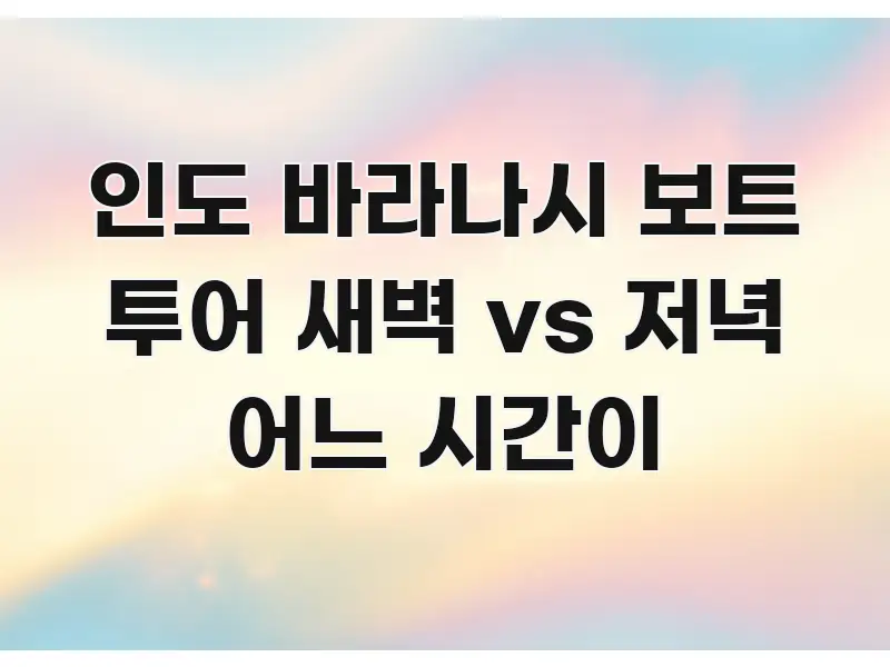 인도 바라나시 보트 투어 새벽 vs 저녁 어느 시간이 요점만 뽑아낸 모던 카드뉴스 디자인 - 참고용 이미지