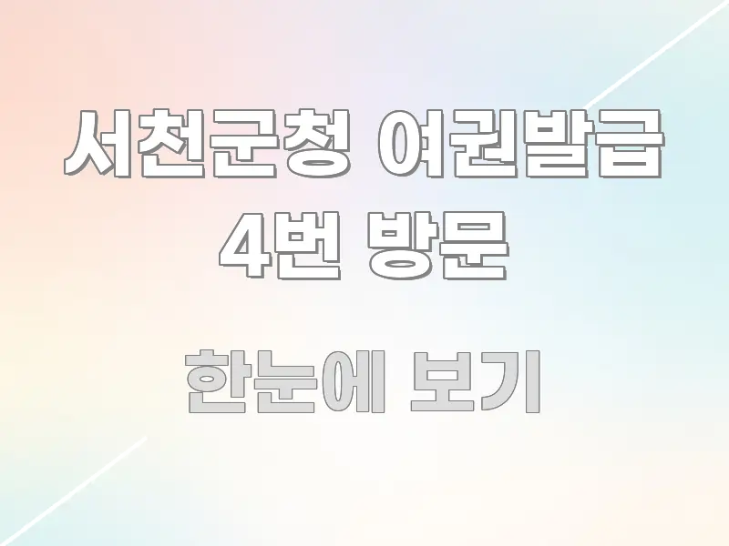 서천군청 여권발급 4번 방문 핵심 개념을 담은 포스트 대표 비주얼 이미지 - 활용 예시 이미지
