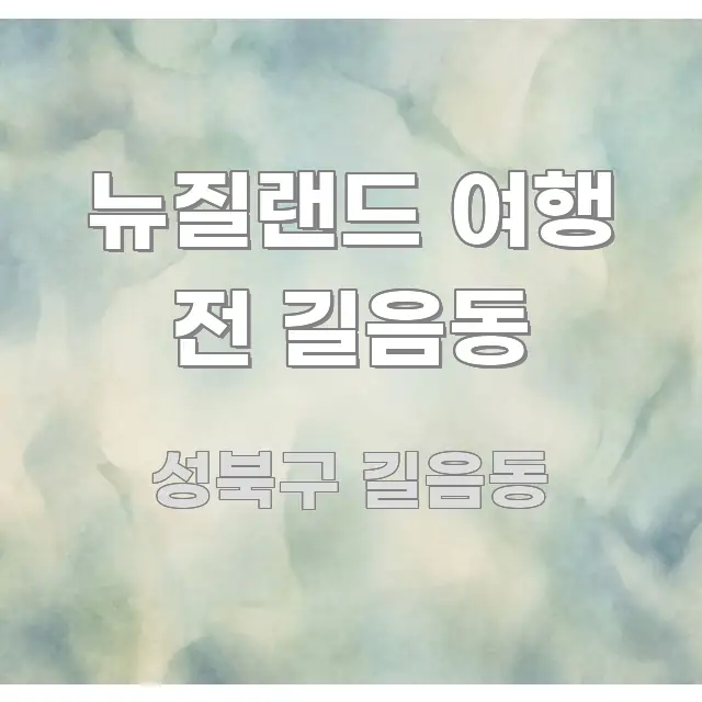 뉴질랜드 여행 전 길음동 신뢰할 수 있는 정보를 담은 깔끔한 인포그래픽 표지 - 내용 요약을 위한 이미지