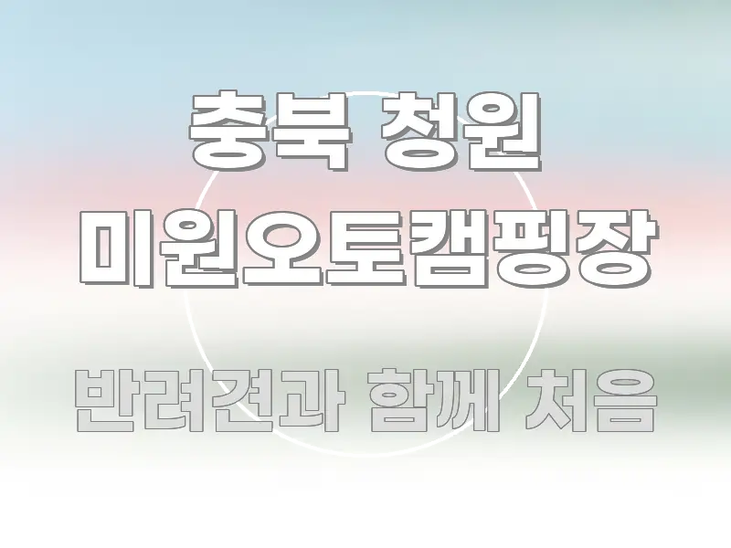 충북 청원 미원오토캠핑장 심플하고 명확하게 정리한 모던 카드뉴스 디자인