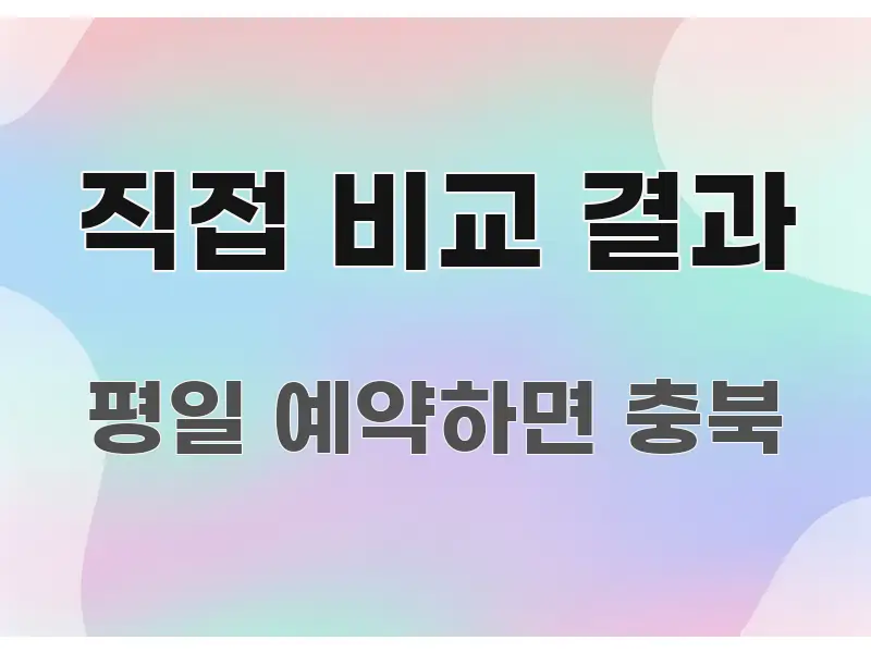 직접 비교 결과 이해하기 쉬운 텍스트형 카드뉴스 표지 이미지 - 독자 이해를 위한 이미지