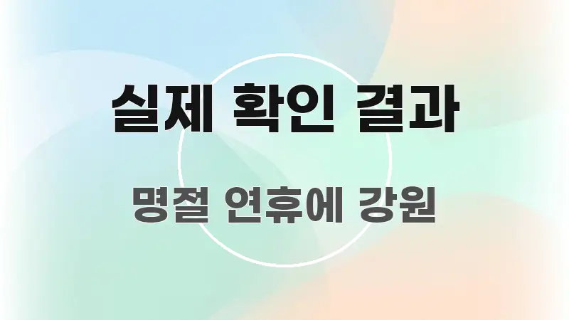 실제 확인 결과 핵심 요점 중심의 정보 정리 카드 이미지