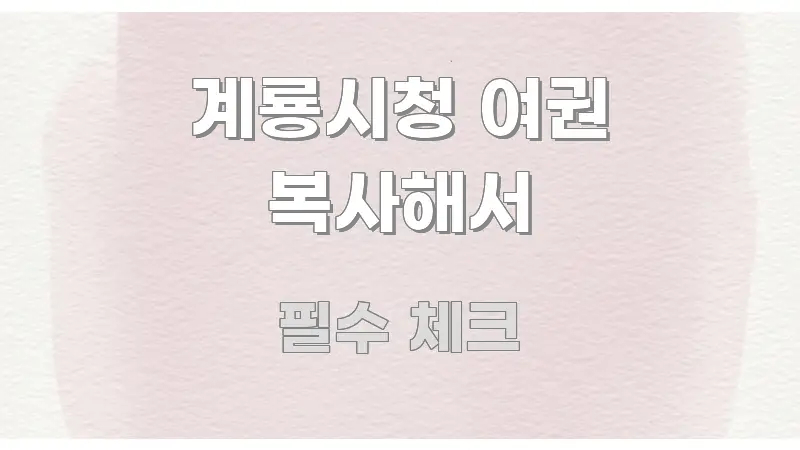 계룡시청 여권 복사해서 전문적으로 분석한 가독성 높은 정보 이미지 - 독자 이해를 위한 이미지